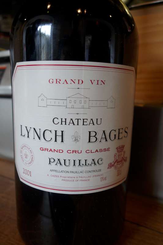 A double magunum of Lynch Bages 2001. Absolutely delicious.
