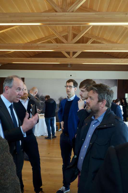 Listening intently to Jean-Guillaume Prats, the new head of Chateau Lafite 