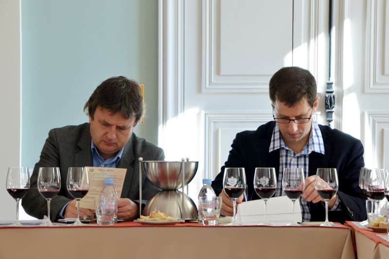 Stephen and Oliver work their way through the line-up at Montrose.