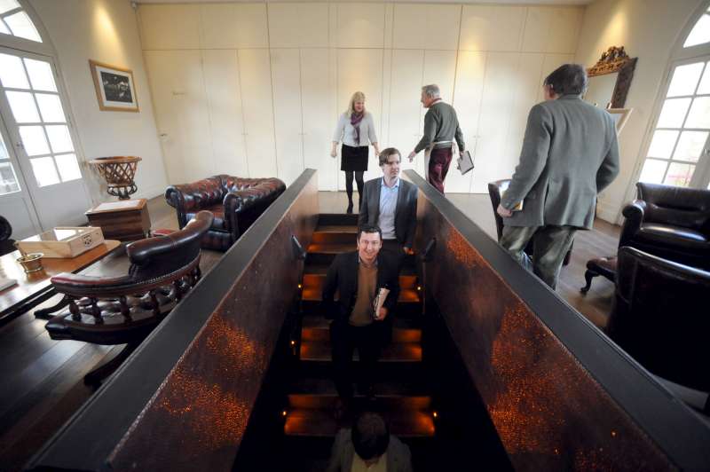 Before inviting us down into a wine cellar that James Bond would be proud to own...