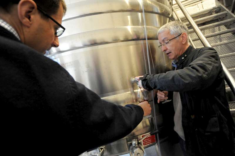 Before whisking us out the back for an exclusive tasting of 2010 L'Eglise Clinet straight from the tank. Wow!