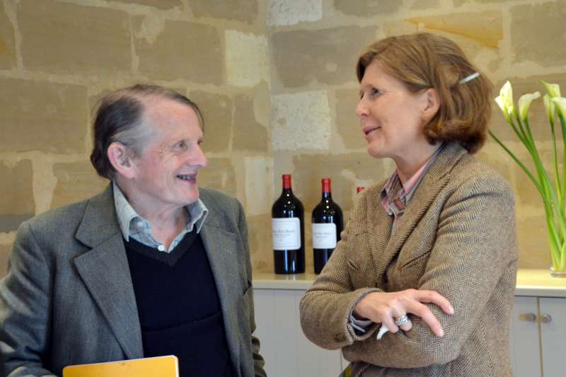 Derek and Veronique share a laugh.