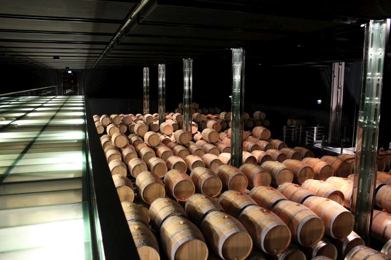 The amazing barrel cellar at Cos d'Estournel