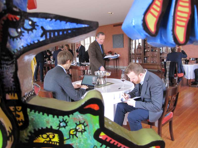 Tom Hudson, Thomas Parker, and Mark Ross at Grand Puy Lacoste