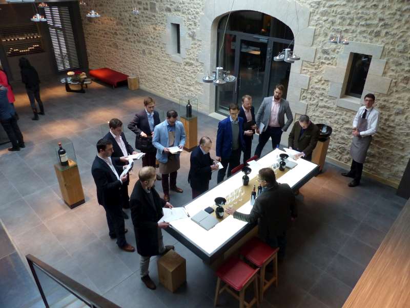 Day one and our first tasting of the morning at Château Calon Ségur.