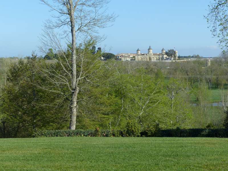 Château Cos d'Estournel viewed from the new tasting room at Château Lafite.