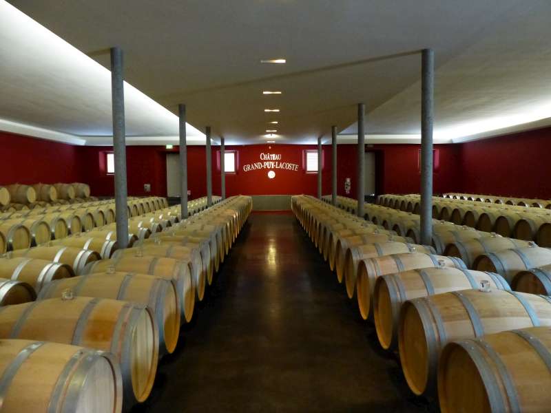 The chai at Château Grand Puy Lacoste