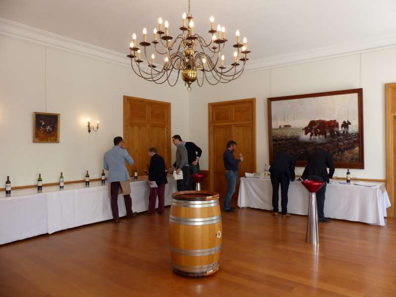 Tasting through the J-P Moueix portfolio in their Libourne offices.