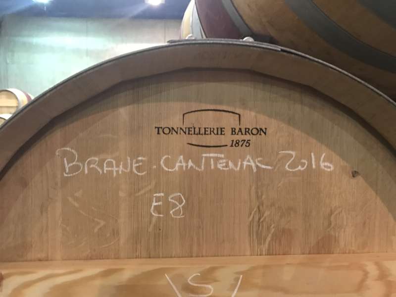 A fresh barrel at Brane Cantenac