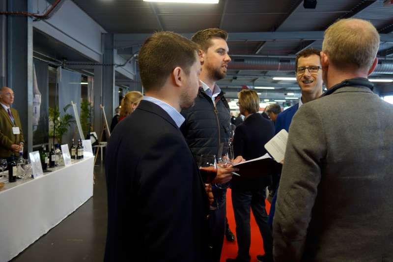 Alastair, Nick, Oliver and Henry discussing what they have tasted so far