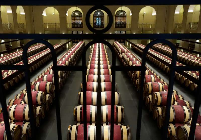 The barrel cellar at Chateau Montrose