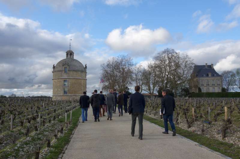 The team take a stroll at Latour