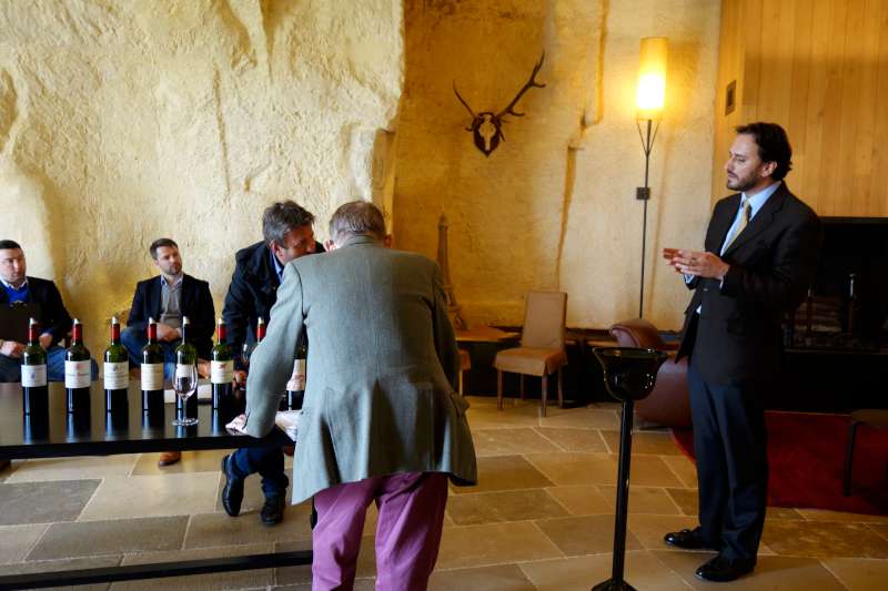 Stephen Browett & Derek Smedley discussing the vintage with Edouard Moueix