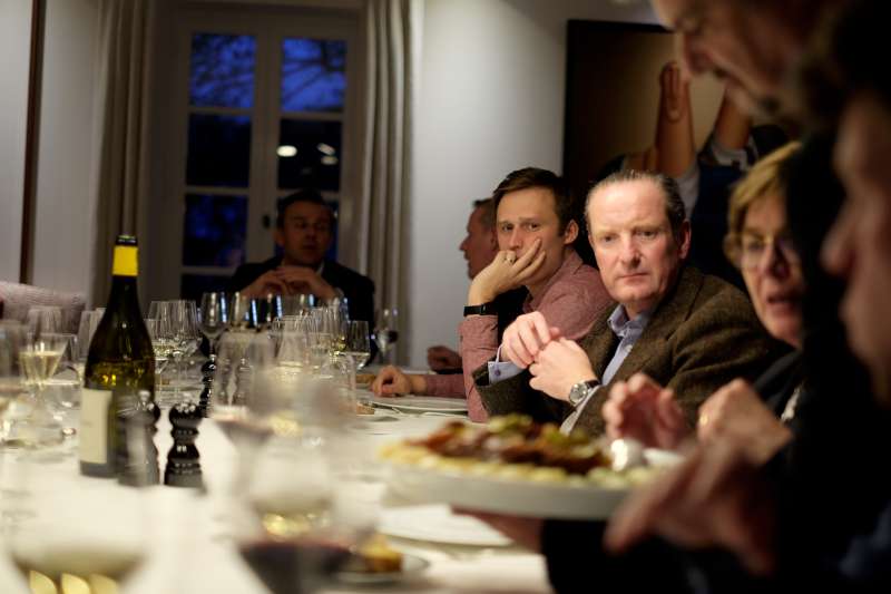 Thomas Parker & Tom Hudson spellbound by the main course