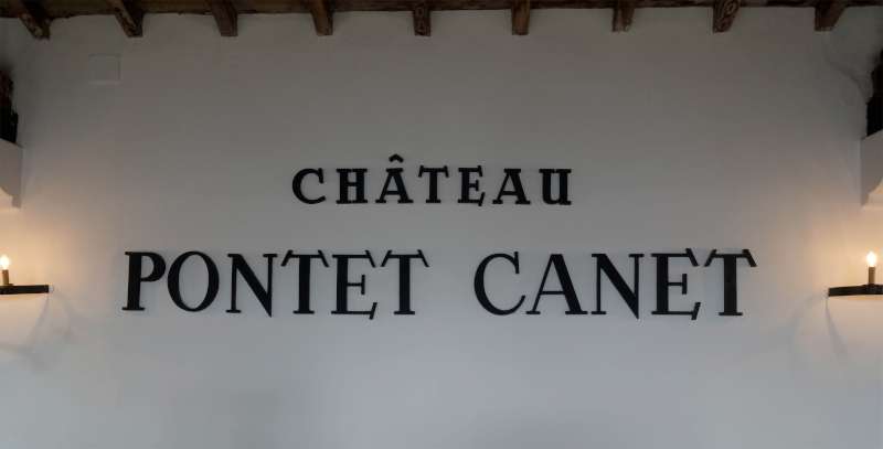 The tasting room at Château Pontet Canet