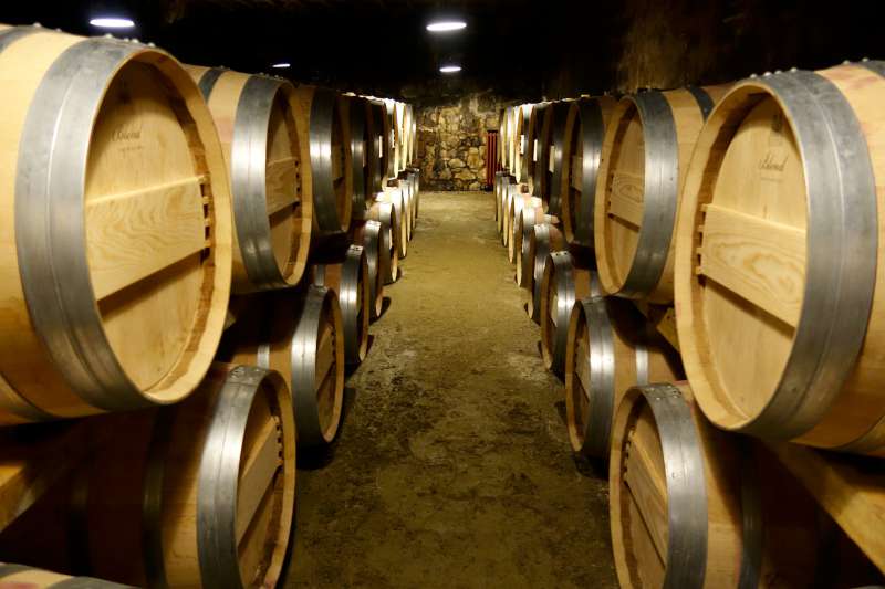 The cellar at Château Tertre Roteboeuf