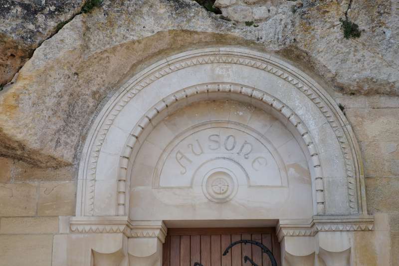 The entrance to the cellar at Château Ausone