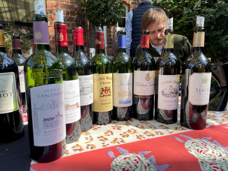 Thomas Parker MW and some of the 2020 wines from Margaux
