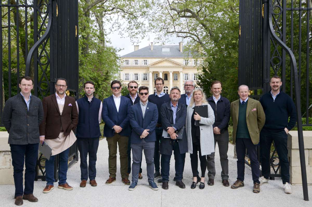 The obligatory team photo at Château Margaux