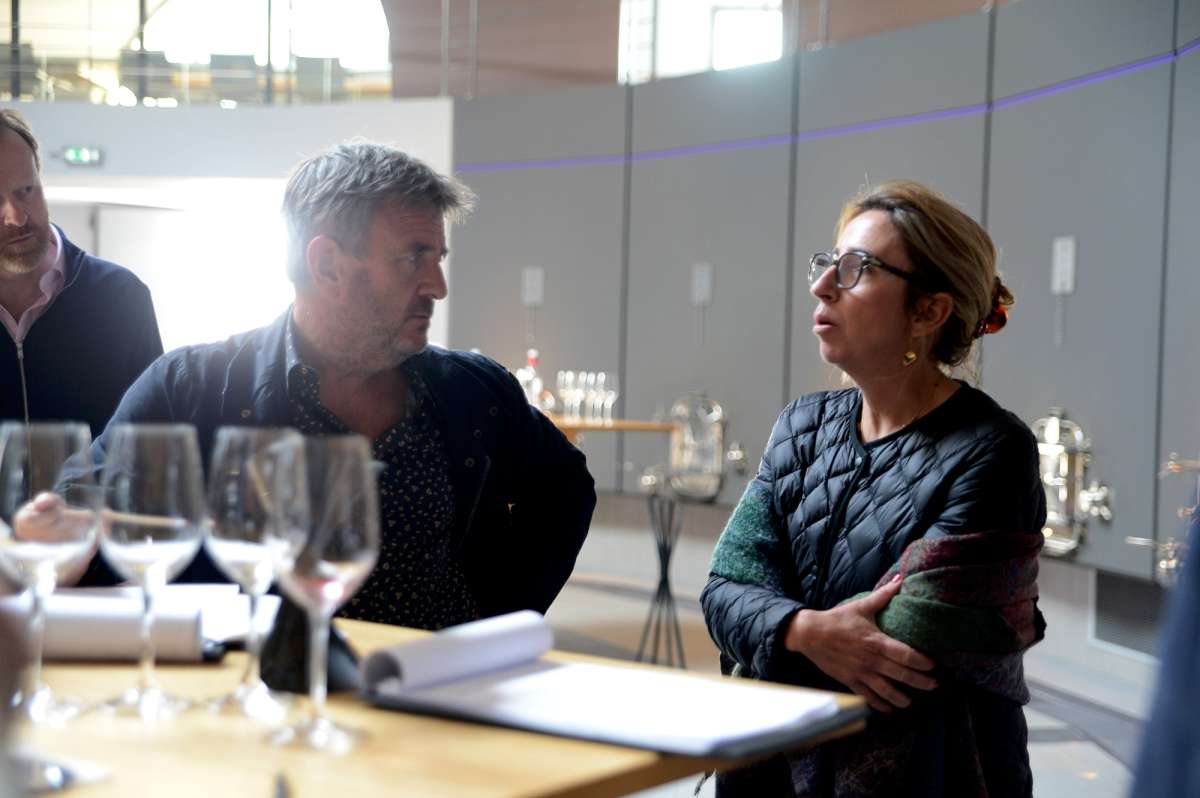 Stephen Browett speaks with Marielle Cazaux at Château La Conseillante