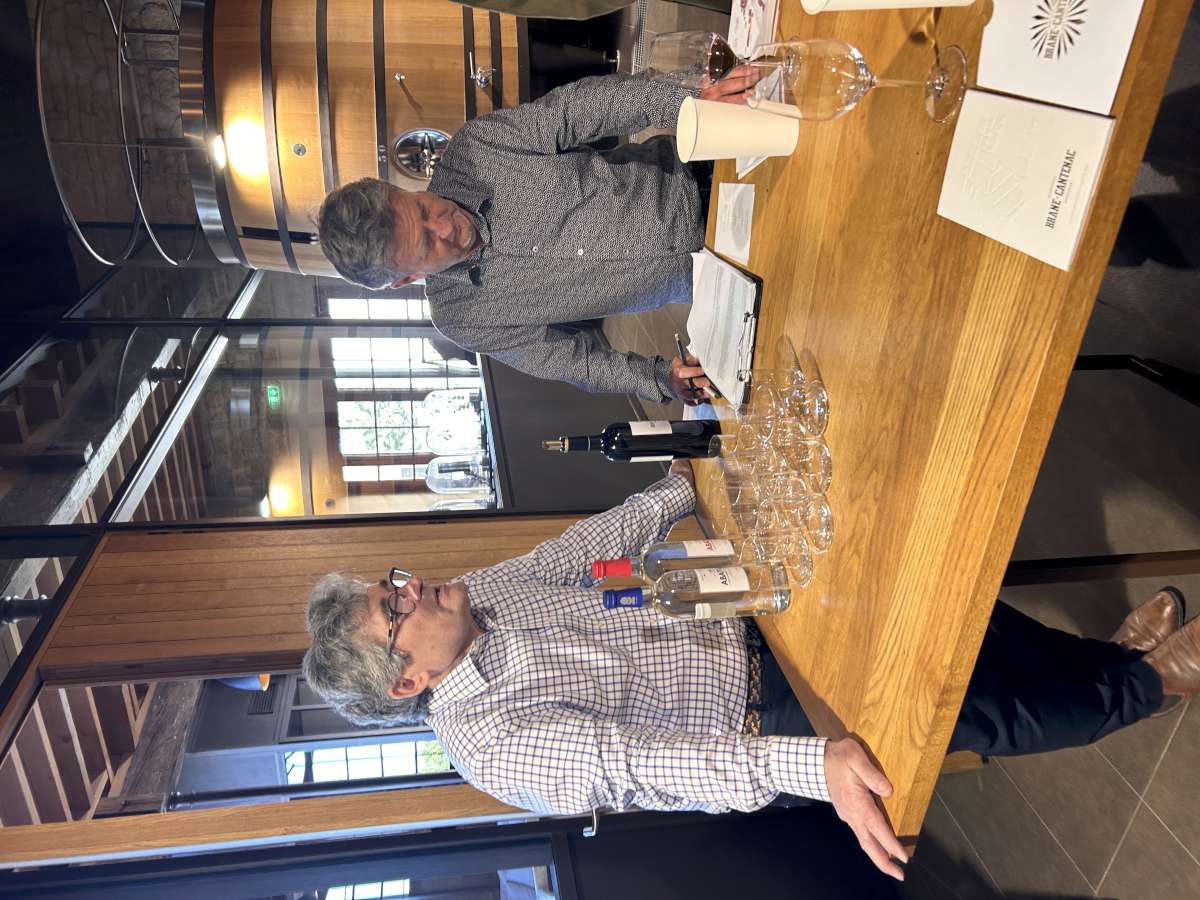 Henri Lurton and Stephen Browett at Brane-Cantenac.