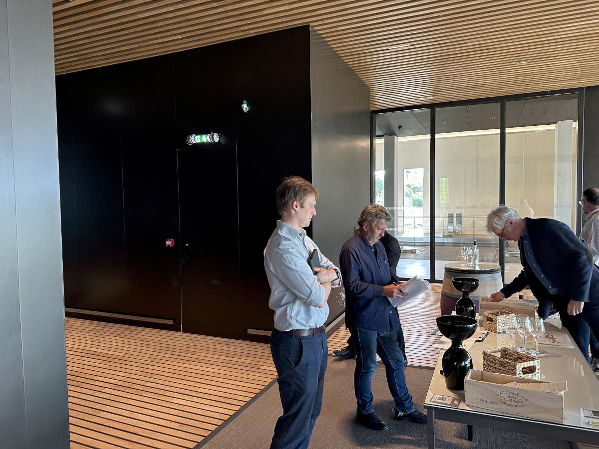 Thomas Parker MW and Stephen Browett at Léoville Lascases.