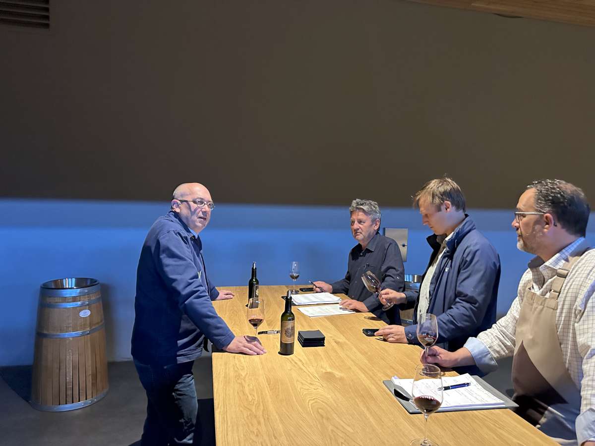 With Thomas Duroux at Château Margaux.