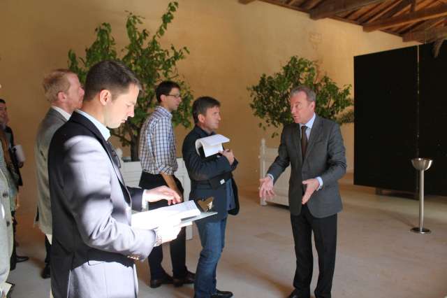 Paul Pontallier at Chateaux Margaux.